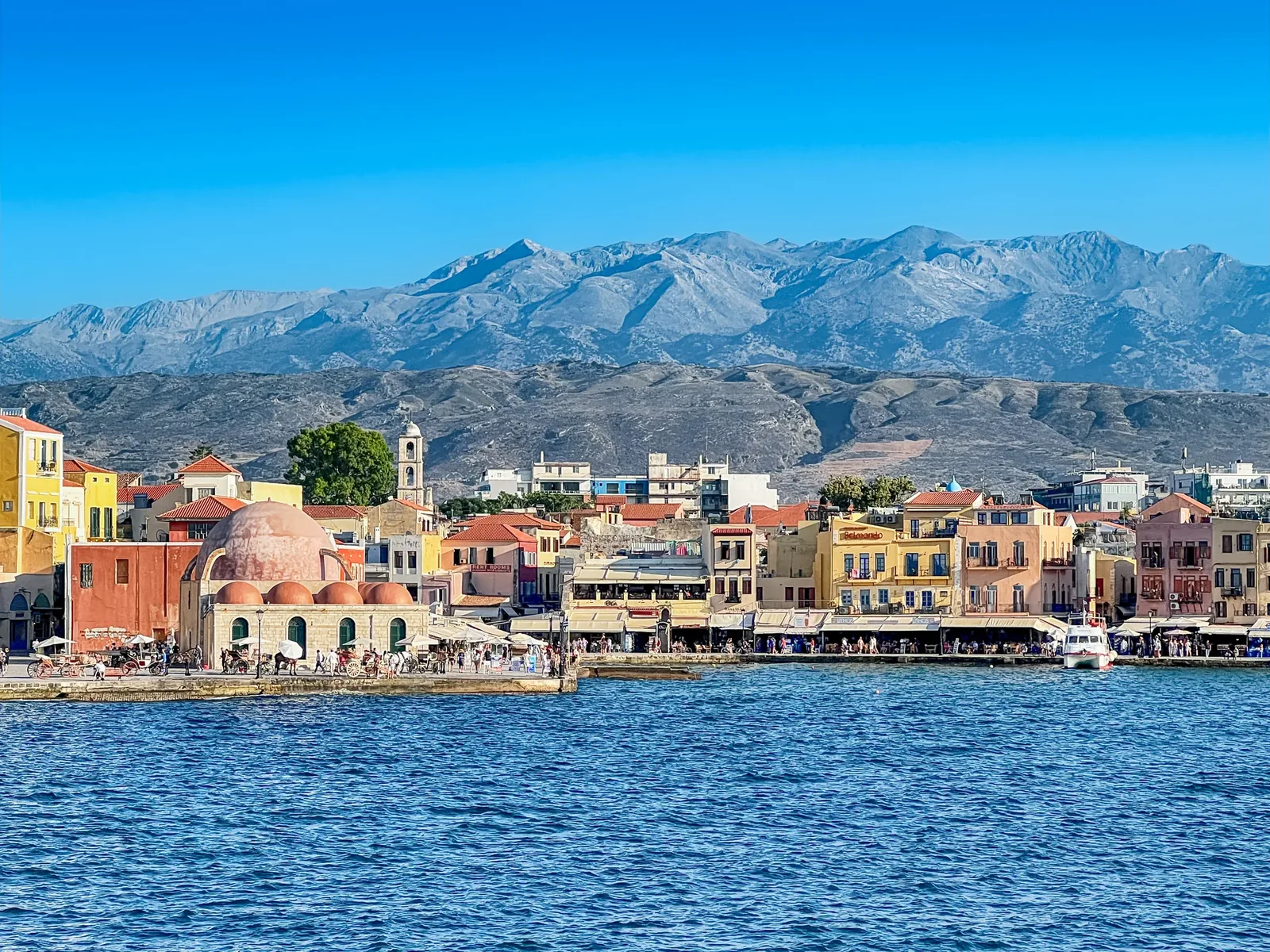 Chania old harbour at evening, Crete