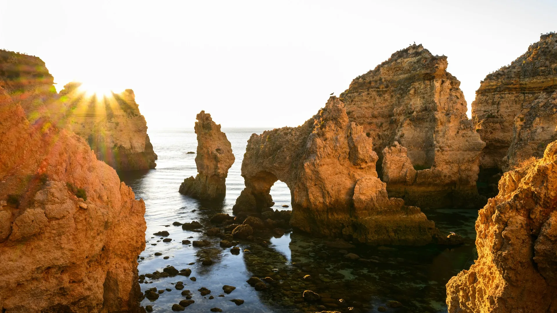 Algarve coast cliffs and Atlantic shoreline