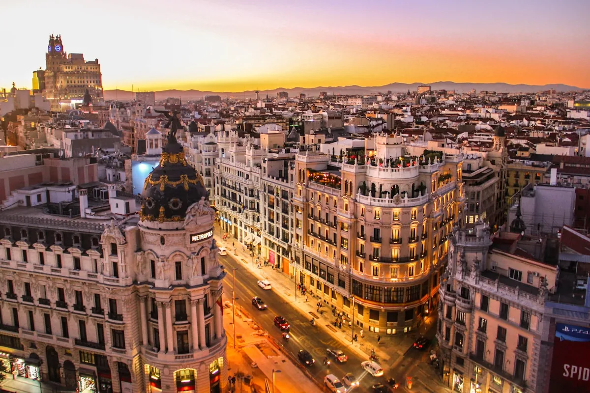 Barcelona city sky view — Barcelona airport to city centre