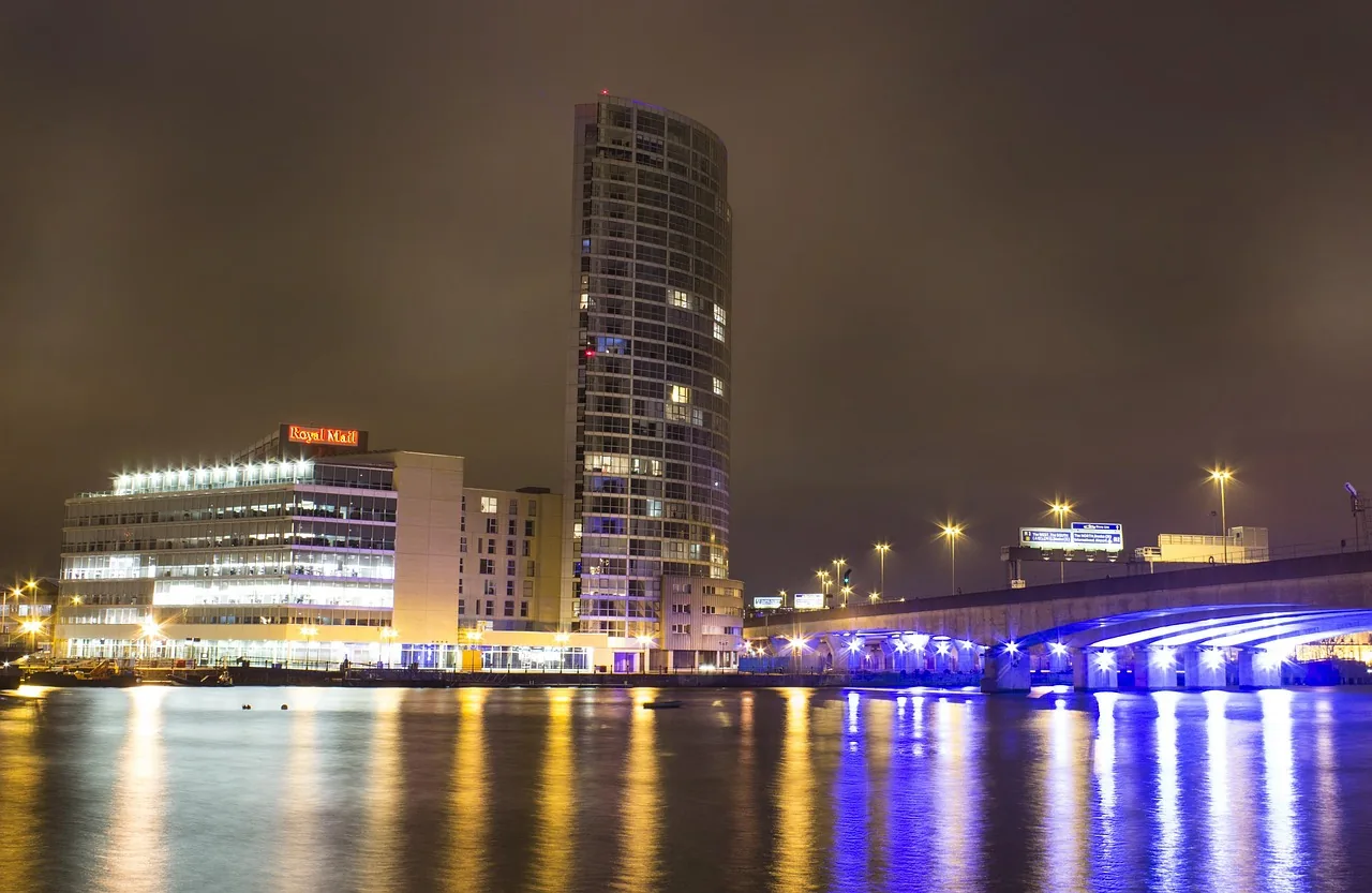 Belfast city waterfront reflection
