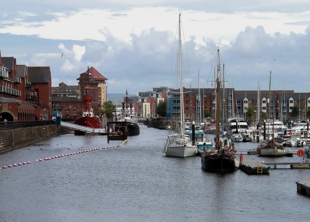 Cardiff Bay boats and waterfront