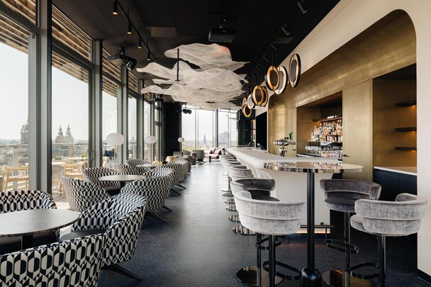 DoubleTree by Hilton Amsterdam Centraal Station — SkyLounge rooftop bar with city views