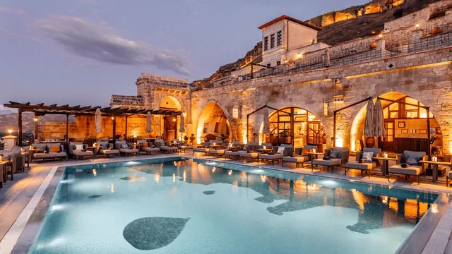 Kayakapi Premium Caves — restored hillside cave neighbourhood resort in Ürgüp, Cappadocia