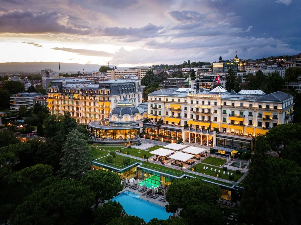 Beau-Rivage Palace Lausanne — lakefront terrace at Ouchy