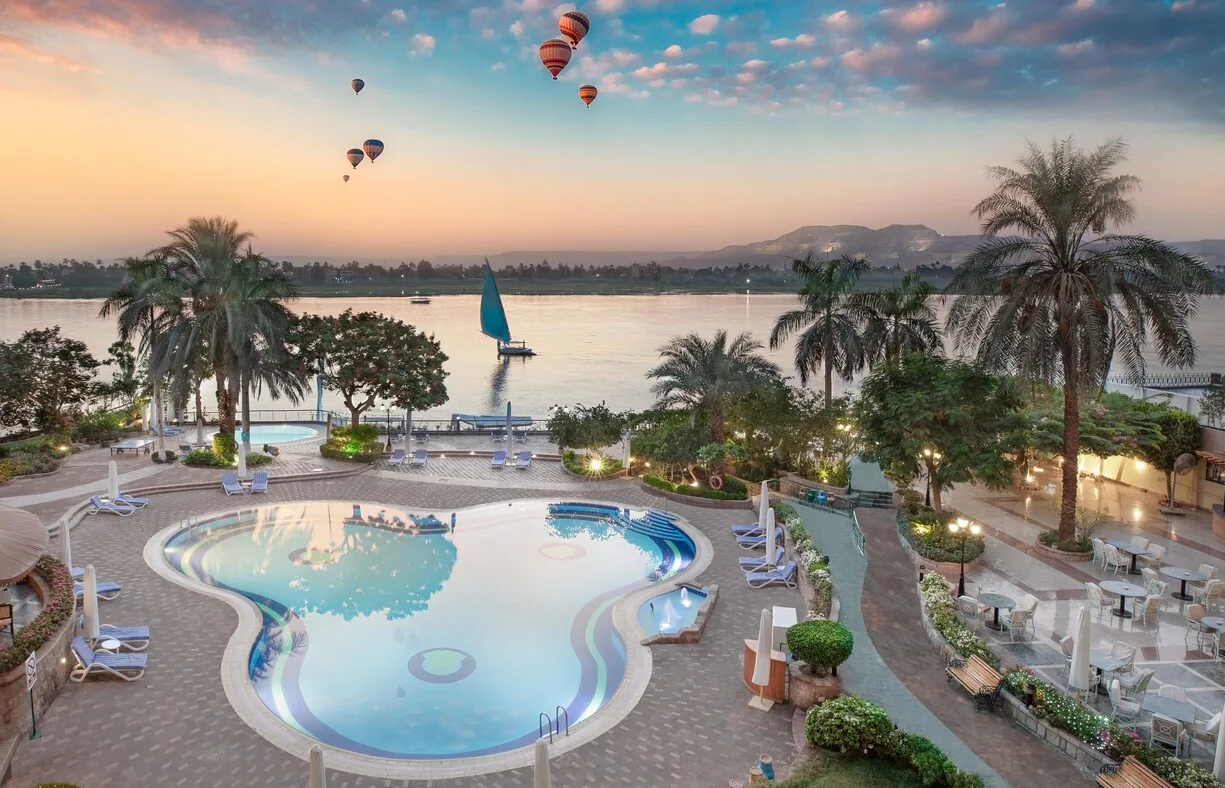 Steigenberger Nile Palace Luxor — gardens by the river