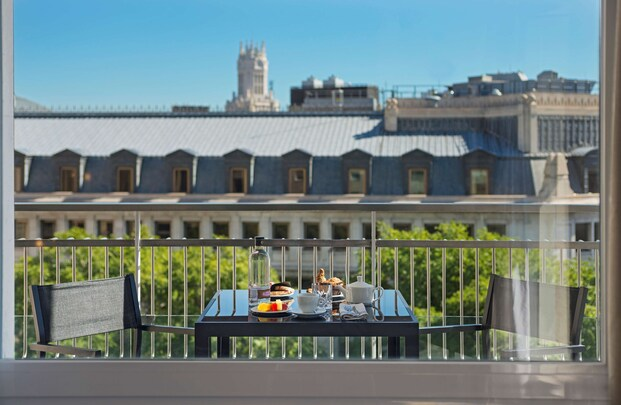 NH Collection Madrid Suecia — balcony breakfast with city views in Salamanca
