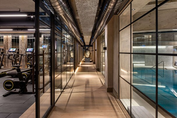The Edwardian Manchester Radisson Collection — spa pool and wellness corridor
