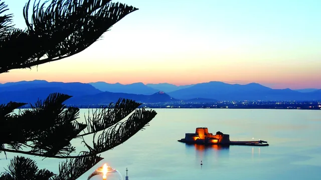 Nafplia Palace Hotel & Villas — hilltop hotel on the Akronafplia headland with sea views over Nafplio