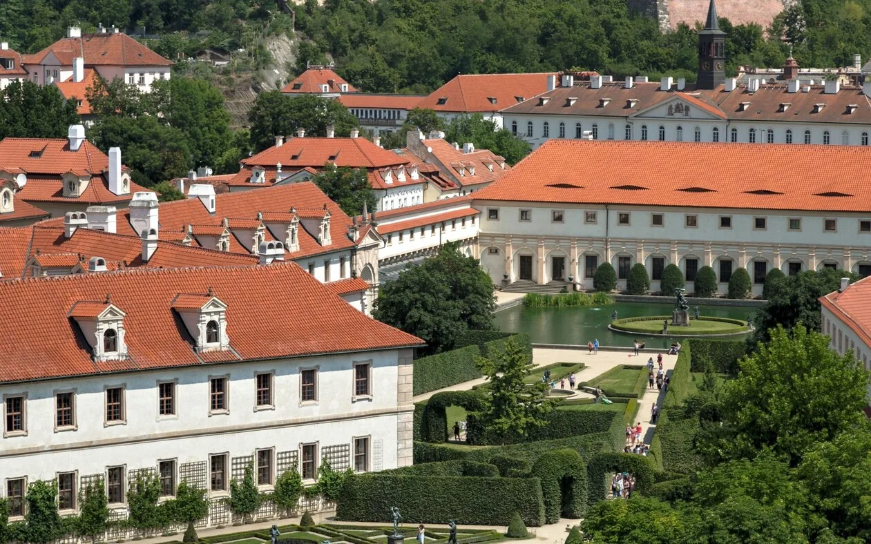 Augustine Prague — cloister courtyard in Malá Strana