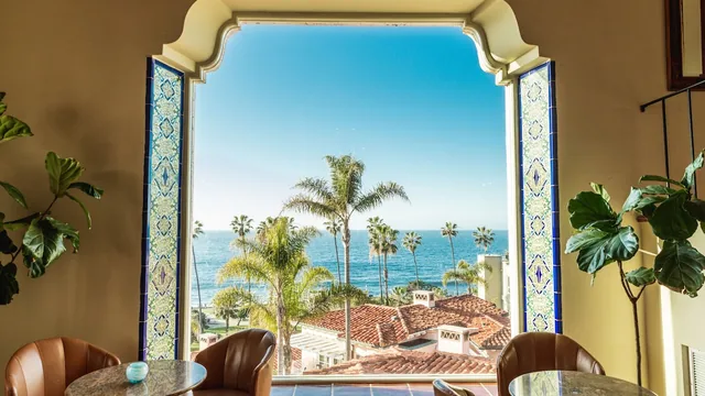 La Valencia Hotel — the pink Mediterranean landmark above La Jolla Cove, San Diego