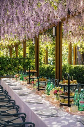 Hotel Park Split — wisteria-shaded garden terrace dining