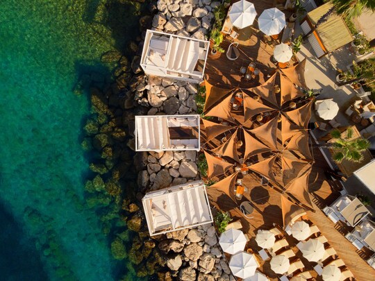 Radisson Blu Resort & Spa Split — beach club deck overlooking the Adriatic