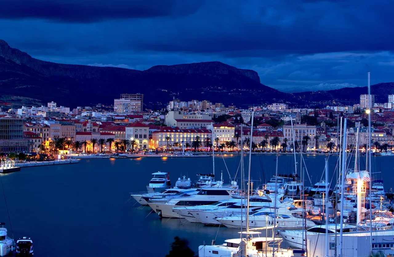 Split harbour and Diocletian palace waterfront