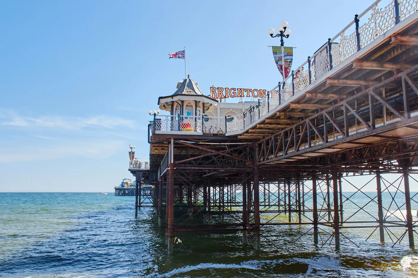 Brighton Palace Pier over the sea