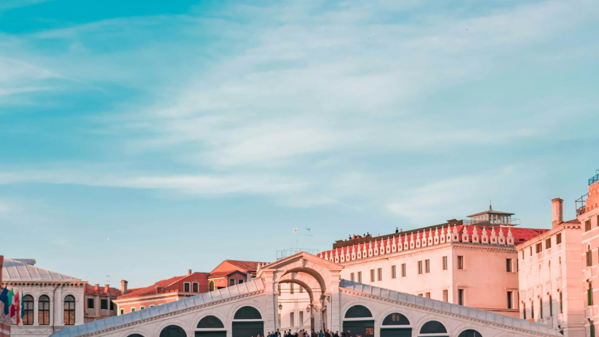 Venice Rialto canal at dusk